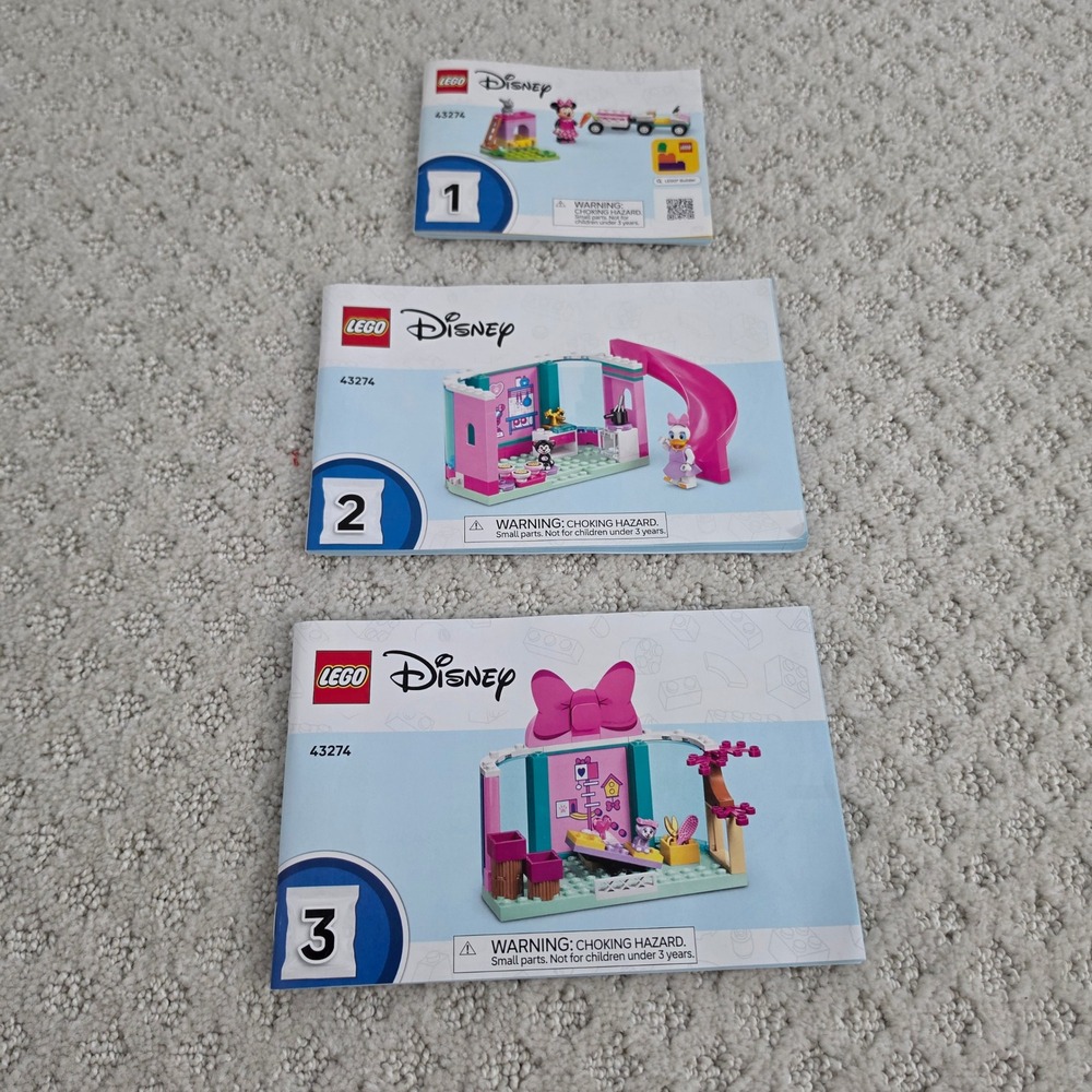 LEGO Disney 43274 Minnie and Daisy Playtime Garden Instruction Manuals 1 2 3